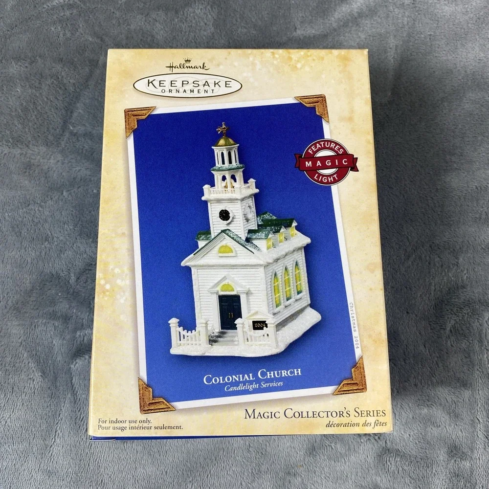 2004 Hallmark Keepsake Christmas Ornament 7th In Colonial Church Series Lighted